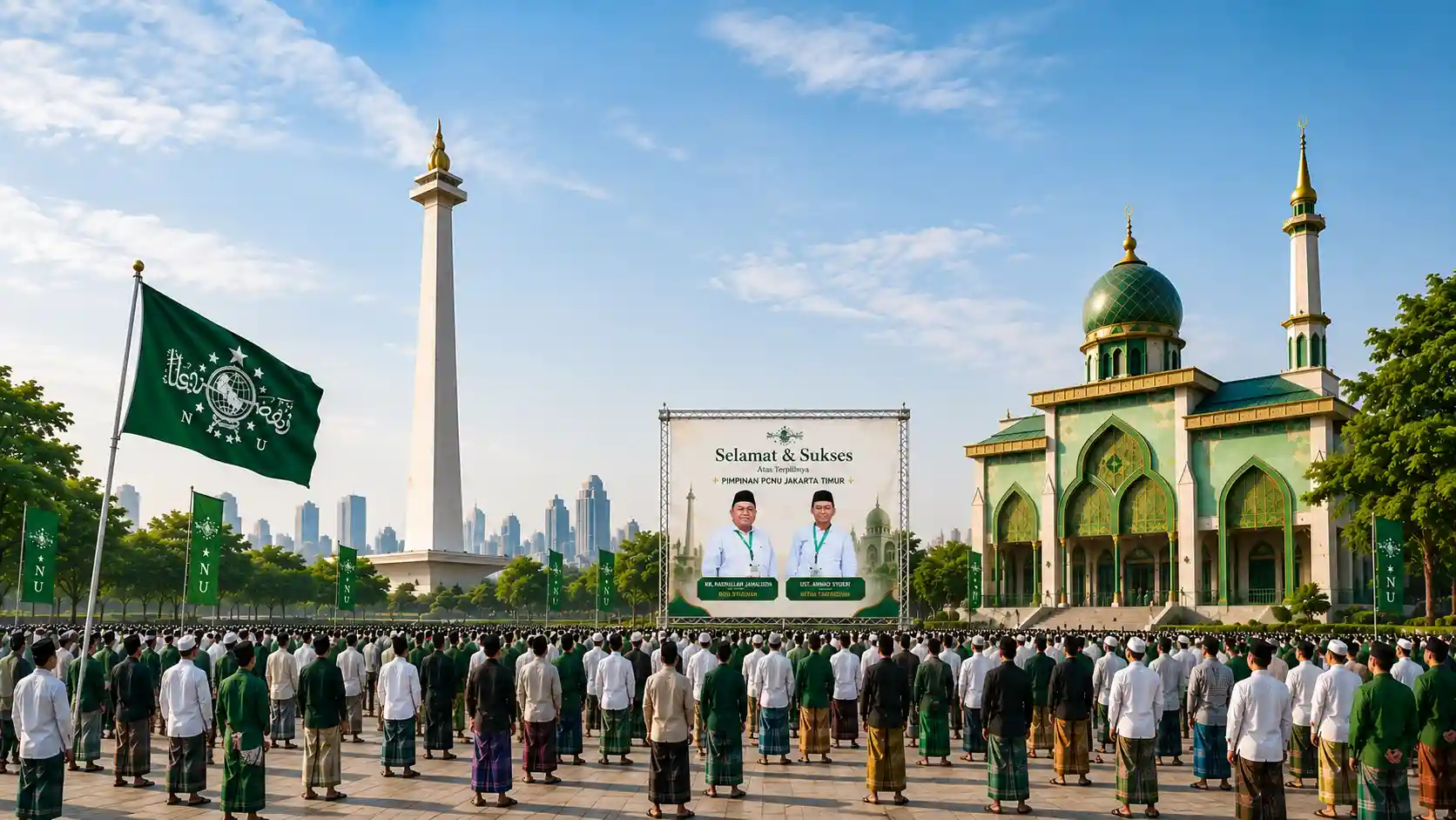 Kebersamaan pengurus dan warga PCNU Pengurus Cabang Kabupaten Majalengka